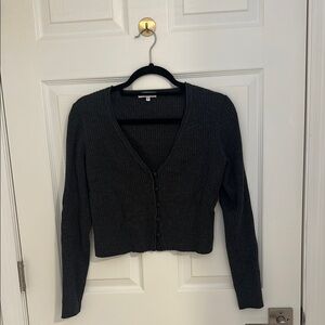 Women's dark grey cardigan